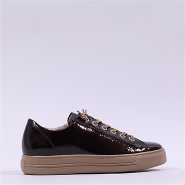 Paul Green Relaxed Fit Bungee Trainer - Brown Patent